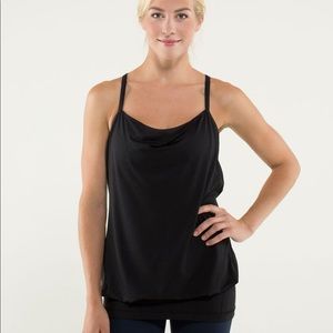 Lululemon C.Y.B Luxtreme Tank in 
Black/ Stripe. Size 4. Pristine Condition.